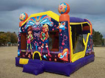 21x16 4 in 1 It's a Girl Thing Bouncer with 14’ Slide & Basketball Hoops Inside