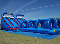 Dual 24’ Super Water Slides with Slip & Slides Attached