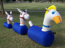 4 Lane Arizona Derby. Comes complete with 4 Horses. Sizes available Small ages 3-6, Medium ages 6-10, & Large ages 10-Adult Additional horses $25.00ea