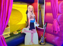 15 X 30 Inflatable Runway & Dressing Room The Inflatable Runway is an exciting new attraction complete with changing rooms and lighted runway for kids or adults. Be fashion icons or just plain silly. Excellent for Dress up, Fashion Shows, Awards, Magic Shows, Entertainers, Karaoke, Rock Band, Guitar Hero, American Idol or whatever your can think of.