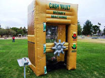 Inflatable Vault. Comes complete with timer and money pouch.
