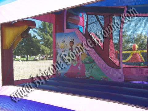 4&1 Disney Princess Bouncer with 14' Slide and Basketball hoop inside