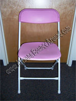 Pink Plastic Folding Chairs $1.74 ea