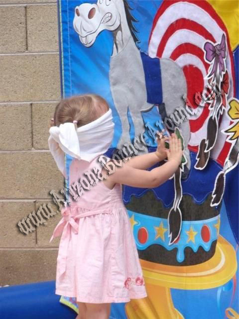 Pin the tail on the donkey Carnival game rental Phoenix az, party idea rental phoenix, Scottsdale az, Arizona, pin the tail on the donkey game rental phoenix, scottsdale
