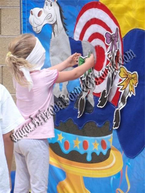 Pin the tail on the donkey Carnival game rental Phoenix az, party idea rental phoenix, Scottsdale az, Arizona, pin the tail on the donkey game rental phoenix, scottsdale