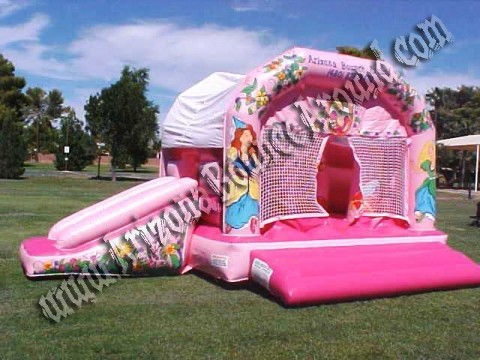 3 & 1 Princess Bounce & Slide Rental with Obstacles inside