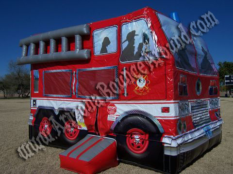 15X15 Inflatable Fire Truck Jumper Bounce House Rental