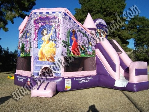 3 & 1 Inflatable Princess Palace Bouncy with 14\' Slide Attached