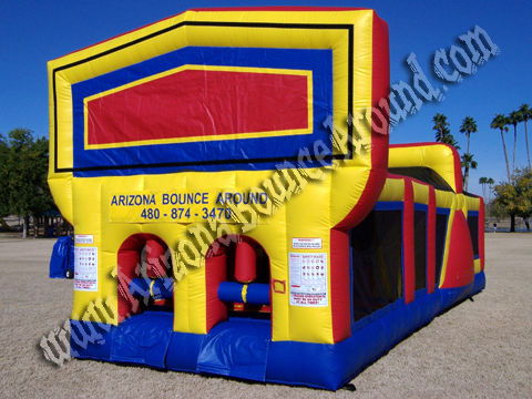 30’ Long Choose Your Theme Obstacle Course with Dual Steep Drop Slides