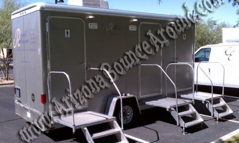 3 Stall Climate Controlled Portable Restroom Rentals 