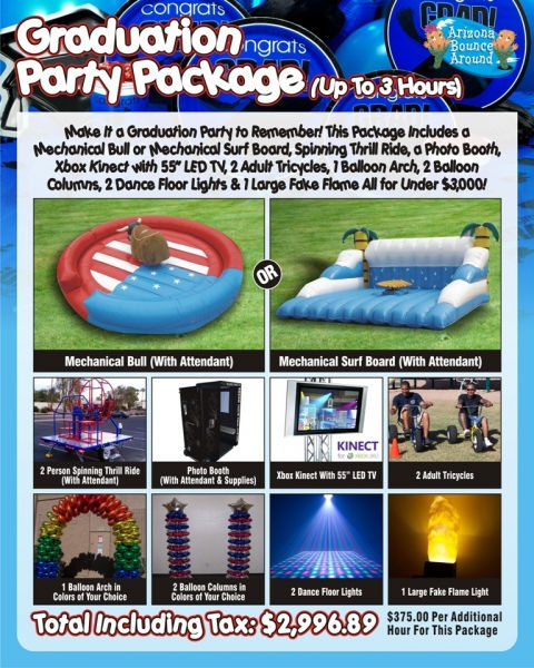 Graduation Party Package under $3,000.00