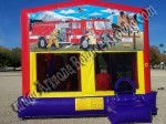 Inflatable Fireman Fire Truck Firefighter Fire Engine Jumpy Bounce House Rentals in Scottsdale