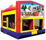 Christmas Bounce House Rental with 14' Slide, Basketball hoop and Obstacle Course inside