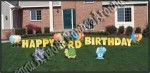 happy birthday zoo animal yard signs phoenix, zoo animal party decorations for rent in scottsdale az