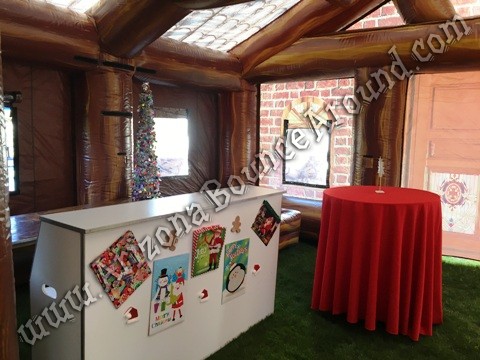 Inflatable Log Cabin Rentals Santas Workshop Rental Holiday