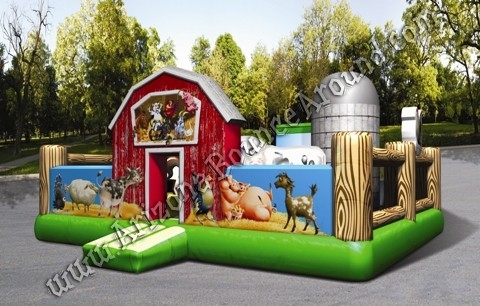 Farm Animals Themed Bounce House Rental, Phoenix, Scottsdale Arizona - Inflatable  Barn Bounce House AZ