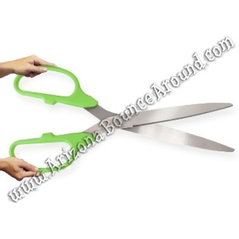 36 Red Ribbon Cutting Scissors with Silver Blades